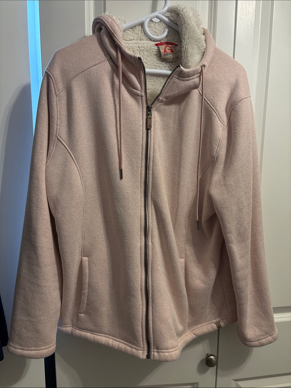 Gerry Weber Light Pink Teddy Fleece Zip Hoodie